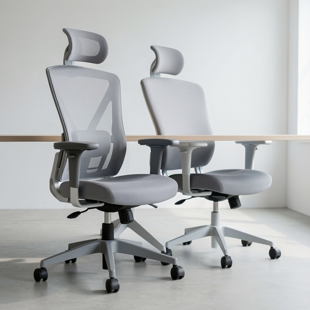 Herman Miller Aeron ergonomska kancelarijska stolica sive boje sa mesh sedištem i lumbalnom podrškom, pogled sa strane